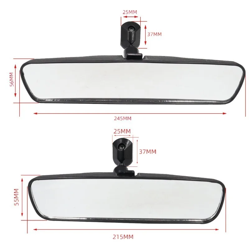 Wide-angle Rearview Car-styling Interior Rear View Adhesive 8/10Inch Car Rear 1 PCS General