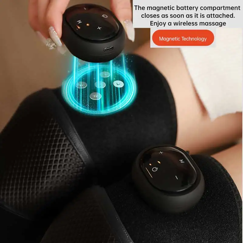 JianYouCare Vibration Heated Knee Shoulder and Elbow 3 in 1 Massager fatigue relieave 5th gears Heating Modes wireless knee pad