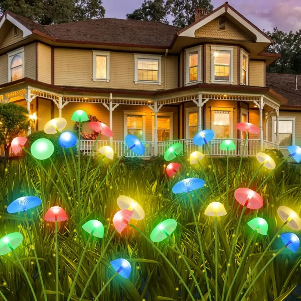 

Silicone Material LED Solar Mushroom Lamp 10LED Light Source Waterproof Outdoor Garden Light Mushroom Solar Powered