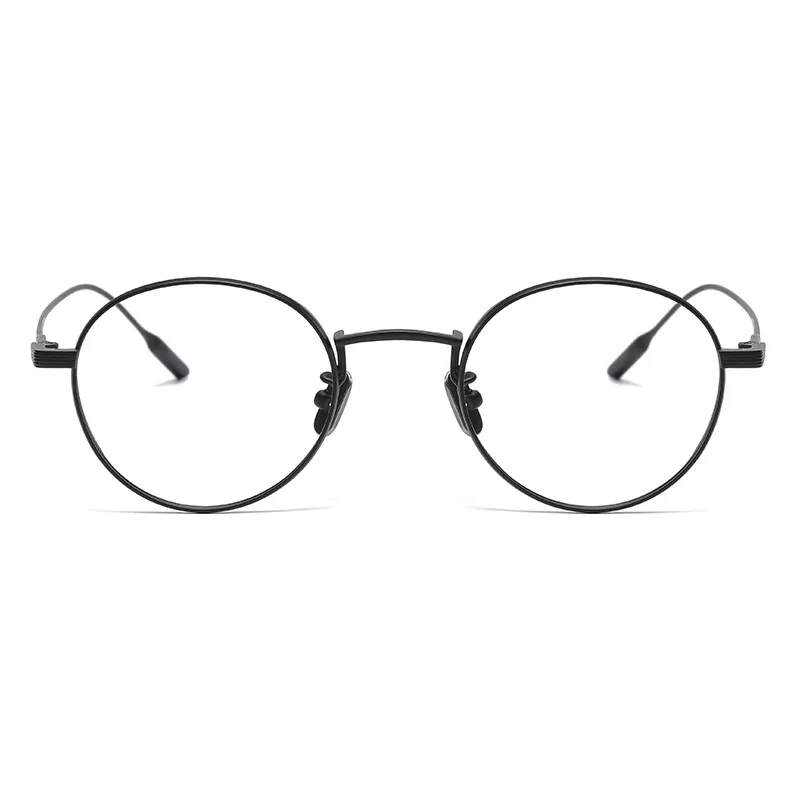 Pure Titanium Retro Round Glasses Frame Men Japanese Handmade Prescription Eyeglasses Women Myopia Reading Eyewear 80806 Gafa