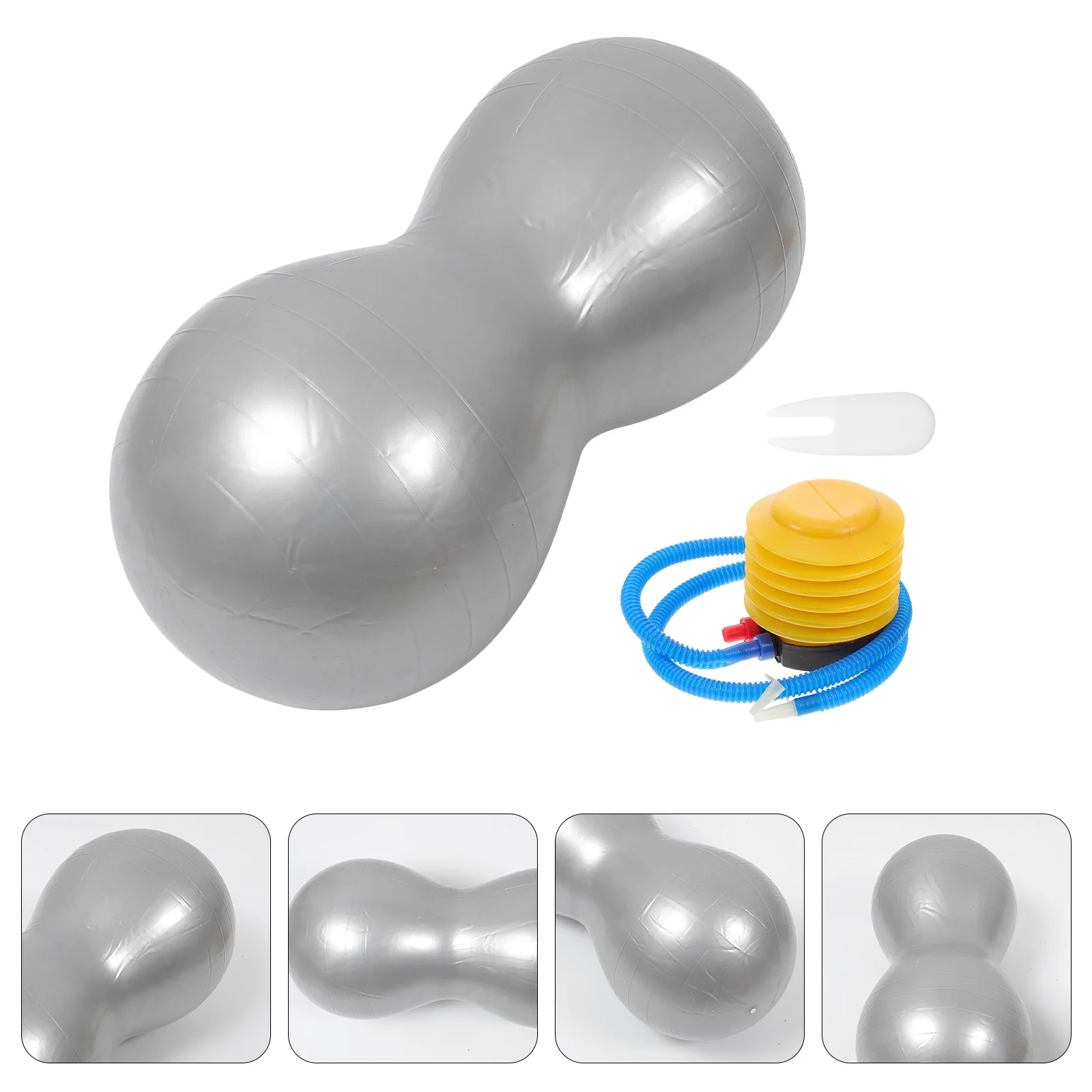 

PVC Yoga Peanut Balls Thicken Anti-Burst Fitness Balls Inflator Exercise Stability Trainer Durable Portable All Ages