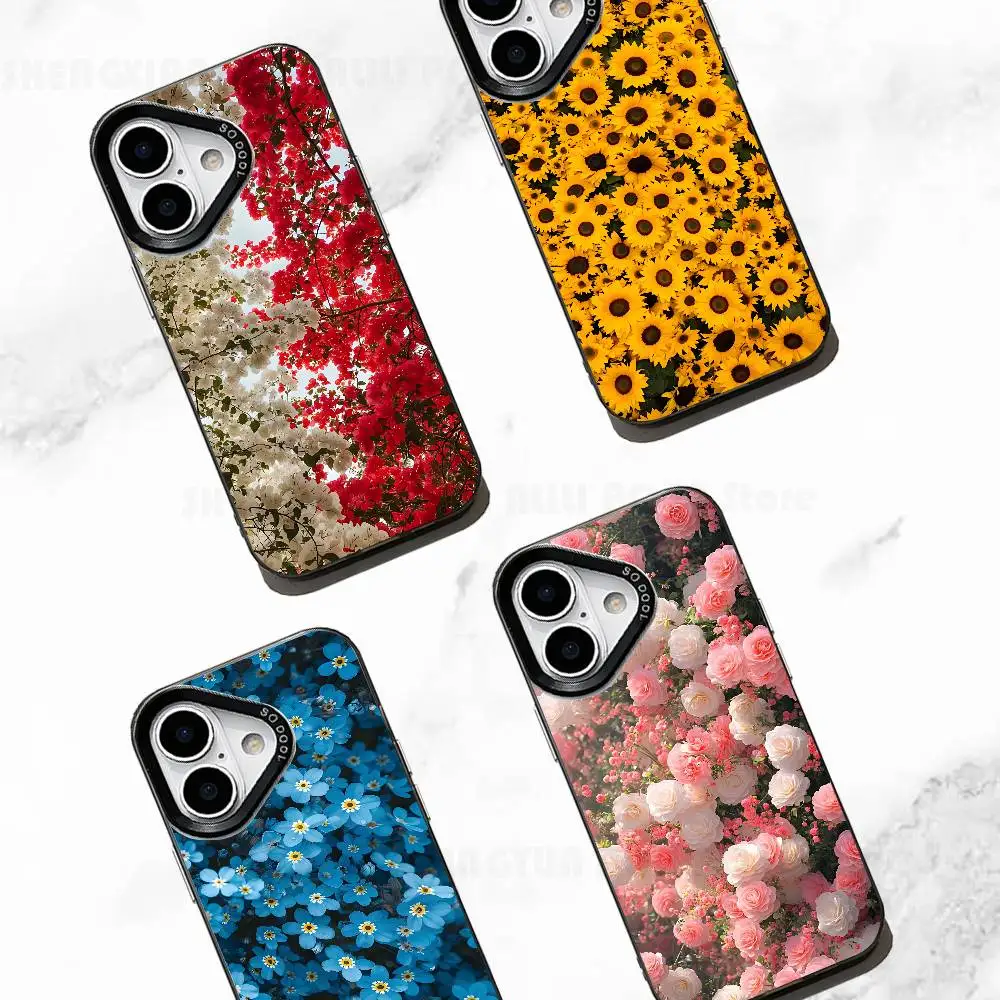 

Small Flowers Case For IPhone 11 12 13 14 15 16 17 Pro Max XS X XR Cover
