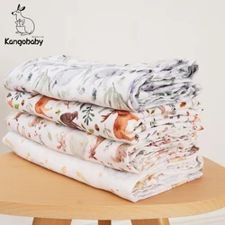 Kangobaby #My Soft Life# All Season Fashion Premier Quality Baby Muslin Swaddle Blanket Cotton Newborn Wrap Infant Quilt