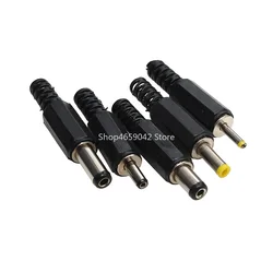 20pcs/lot Male/Female DC Power Plug 5.5x2.5/2.1/4.8/1.7/1.35/0.7MM Connectors Male Mount Jack Plug Wire Terminals Adapter