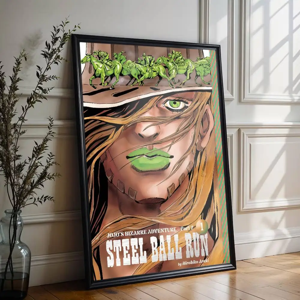 JoJo s Bizarre Adventure Steel Ball Run Poster HD Art Home Living Room Bedroom Bar Aesthetic Canvas Painting