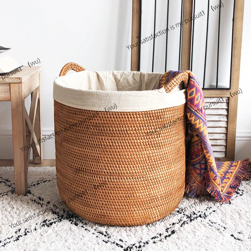 

Корзина для хранения грязной одежды из ротанга, корзина для хранения грязной одежды, домашнее белье, корзина для грязной одежды, ведро для хранения