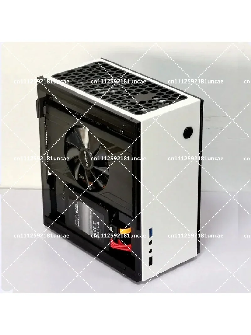 Mini ITX Side Transparent Chassis, Small 1U Power Supply A4 Case for Compact Builds