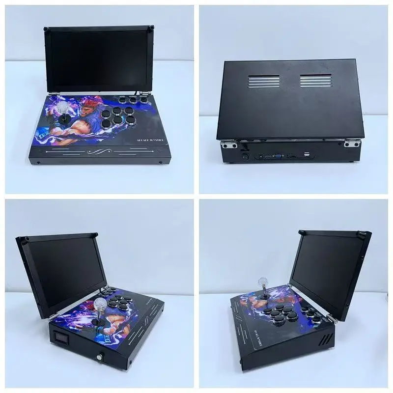 Portable Folding Desktop Arcade Game Machine with Screen, Home Joystick Fighting Arcade All-in-One for Retro Arcade Games