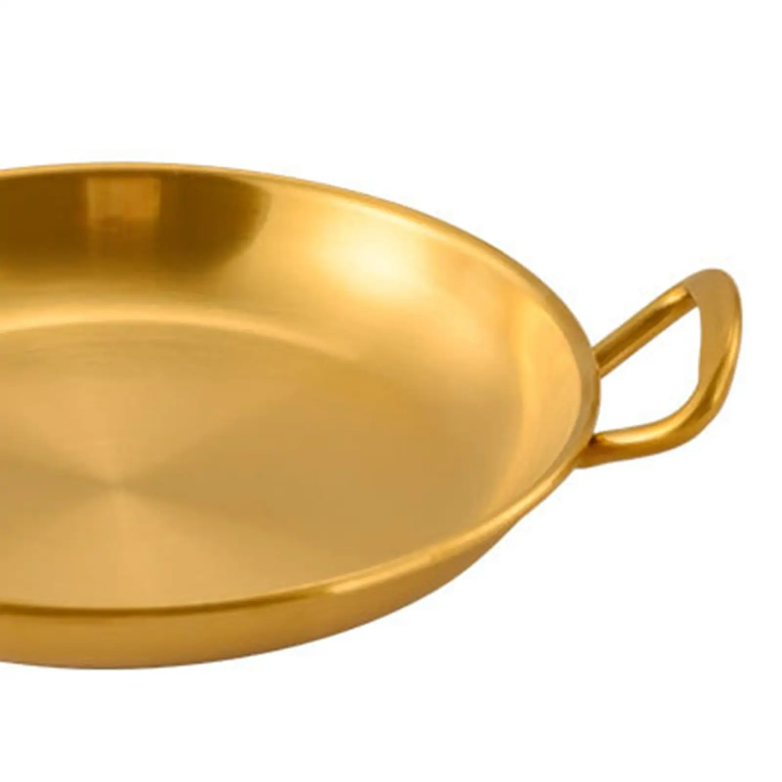 Olla coreana para ramen de acero inoxidable, olla doméstica dorada con doble asa, olla para sopa de kimchi, olla para mariscos, olla coreana para fideos ramen