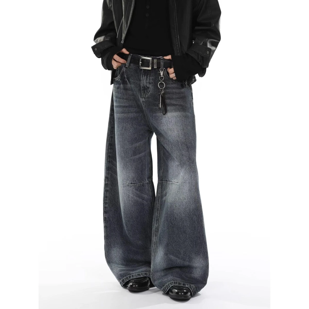 

Hong Kong Sle Hip Hop Men's Jeans Summer New Letter Print High Waist Cotton Polyester Blend Heat Resistant Straight Leg Tro...