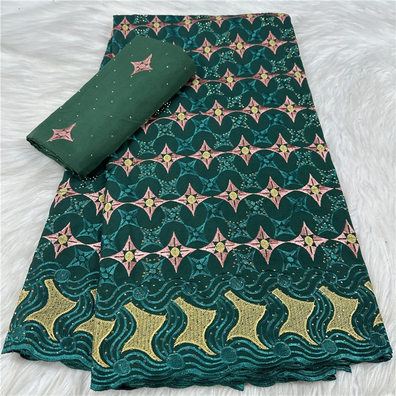 

5 yard With Scarf Swiss lace fabric Dry lace embroidery African 100% cotton fabrics Swiss voile lace Dubai style 18L1101204