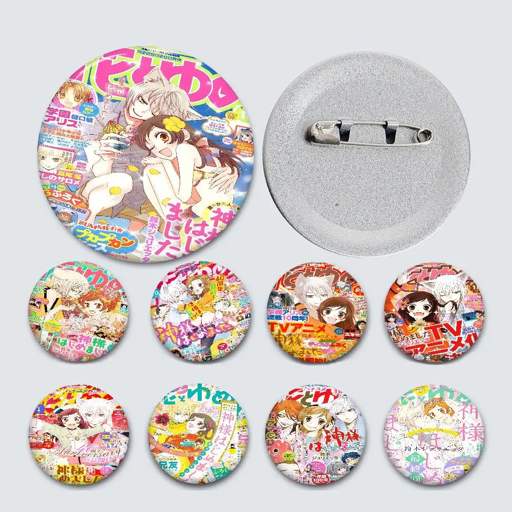 Anime K-Kamisama Kiss Vintage 58mm süße Anime Figur Icon Abzeichen handgemachte Weißblech Brosche für Rucksack Kleidung Brust Ornament