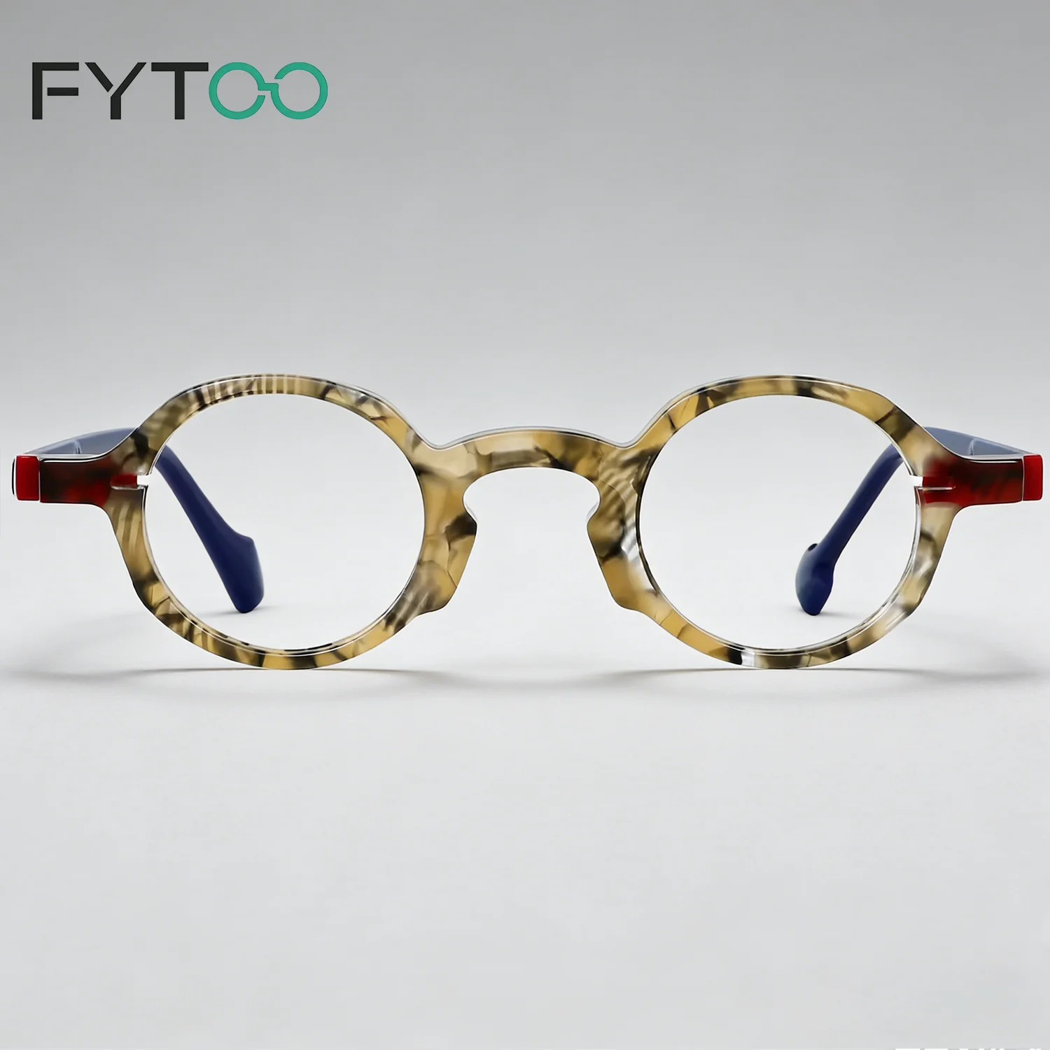 

Оправы для очков FYTOO из ацетата: легкие, винтажные, круглые, полноободковые, для повседневного и ретро-стиля, модель 21254-c3