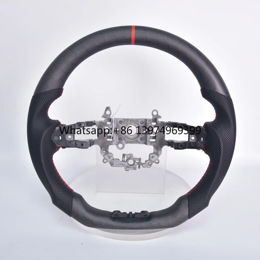 Suitable for Honda 2025 Civic Modified Carbon Fiber Steering Wheel Assembly with Leather Punching Customization Upgrade