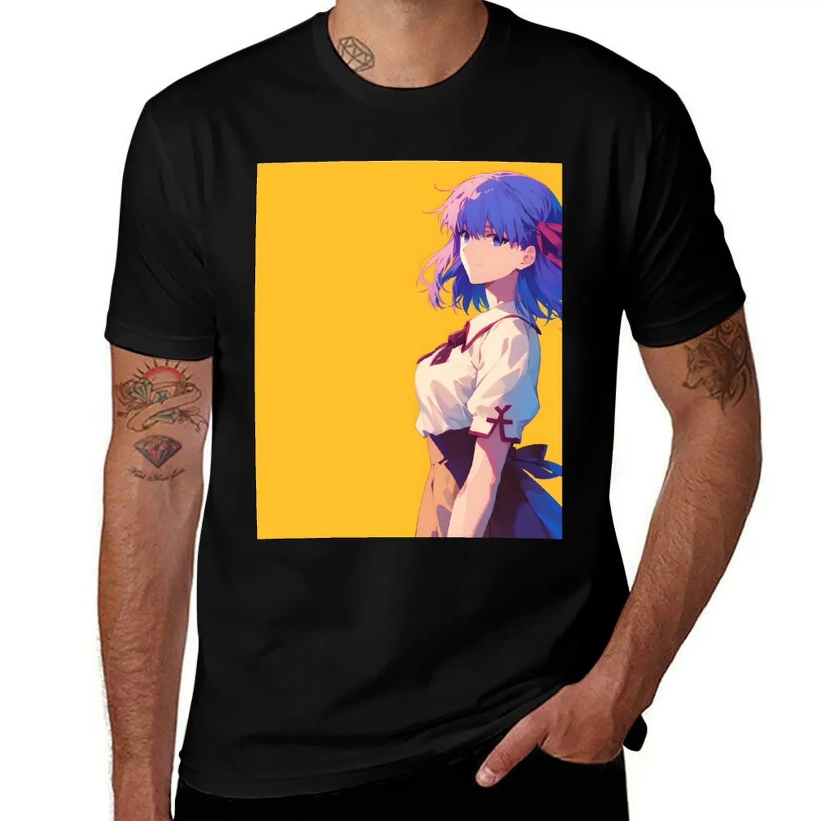 

Sakura Matou - Fate series 5 T-Shirt Basic Solid Color Short Sleeve T-Shirt