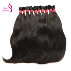 Real Beauty-Cabello Humano Remy brasileño, pelo liso a granel para trenzar, Color Natural, sin trama, trenzas de ganchillo
