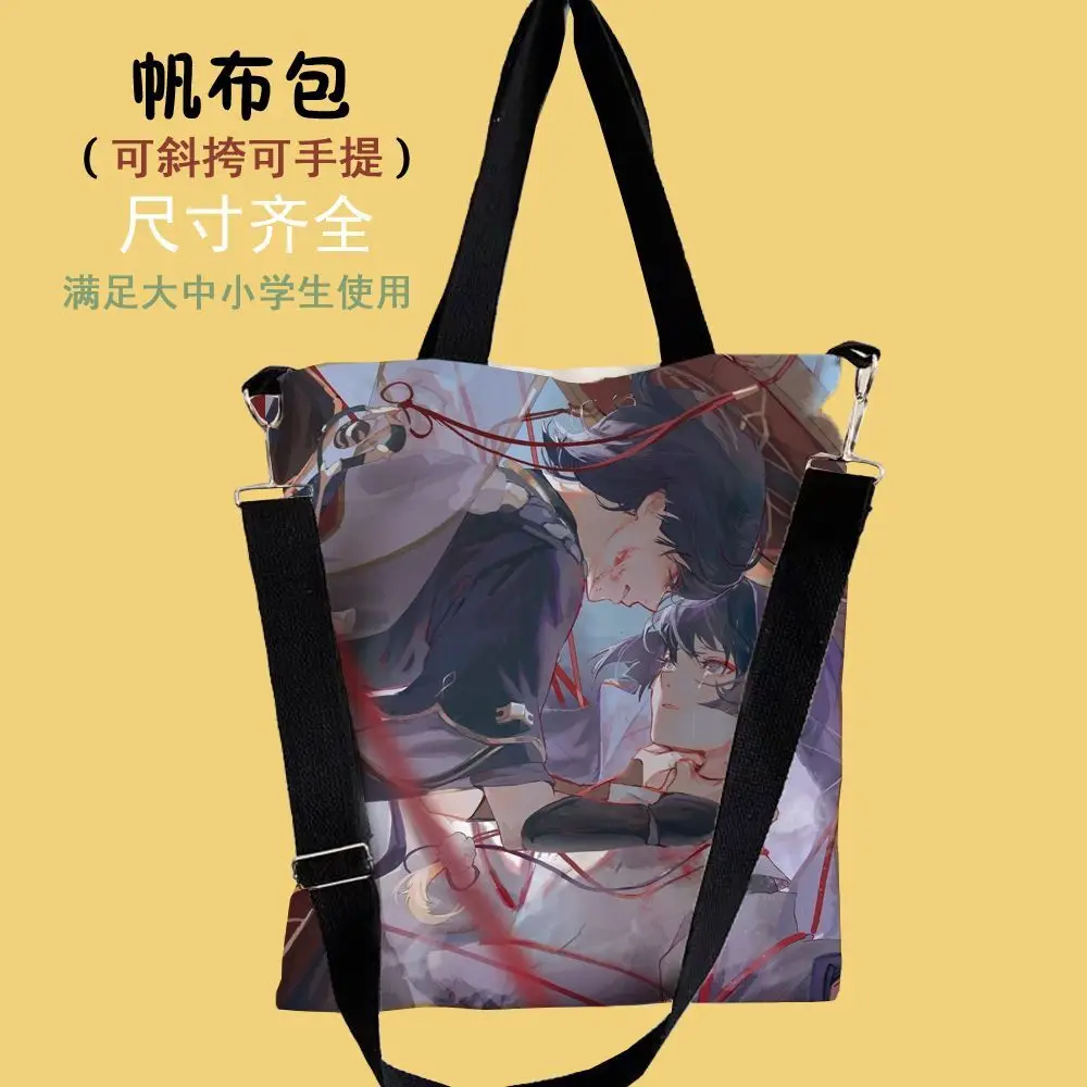 Genshin Impact Scaramouche Student Backpack For Women, Niche Design, Single Shoulder Bag, Large Capacity Crossbody Handbag Ani