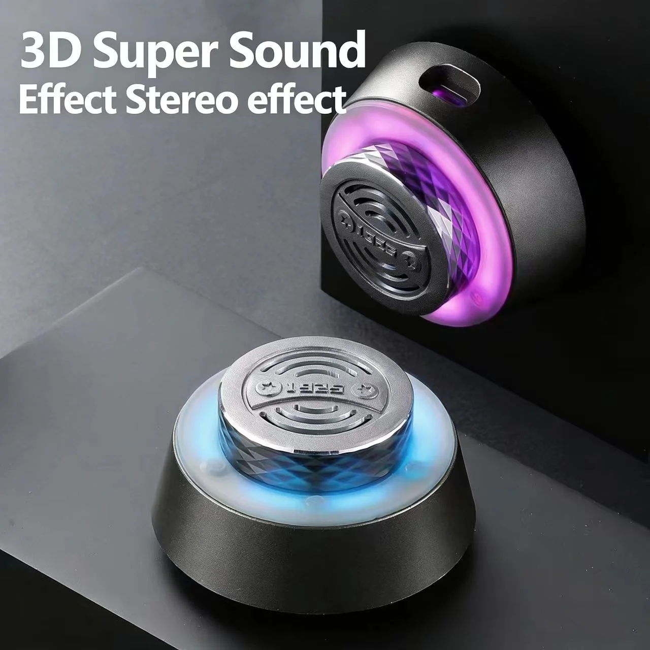 

Устойчивый водонепроницаемый Bluetooth-динамик с держателем для телефона, миниатюрный, круглый, на присоске, портативный сабвуфер