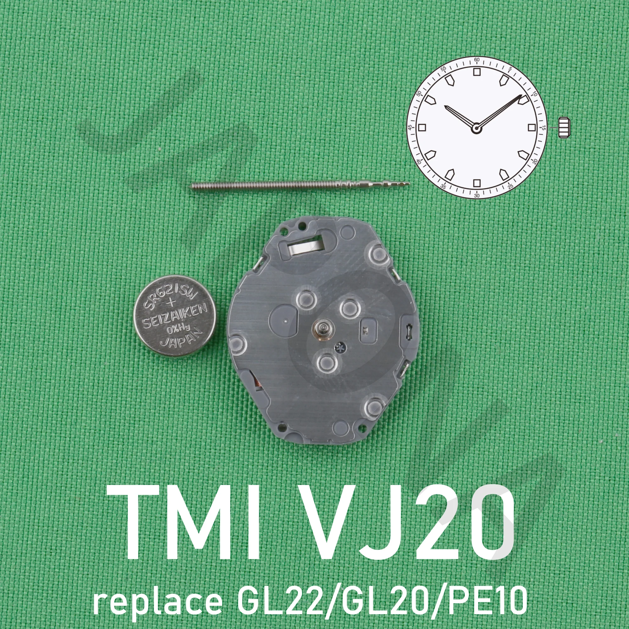 japan TMI VJ20 movement VJ20C movement 2 hands slim movement quartz movement replaceGL22/GL20/PE10