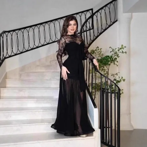 

Sexy Lace Fabric Bowknot Slim Ruched Solid Color Long Sleeve Backless Dress Sexy Gown Summer Dress Robe Vestido Women Elegant
