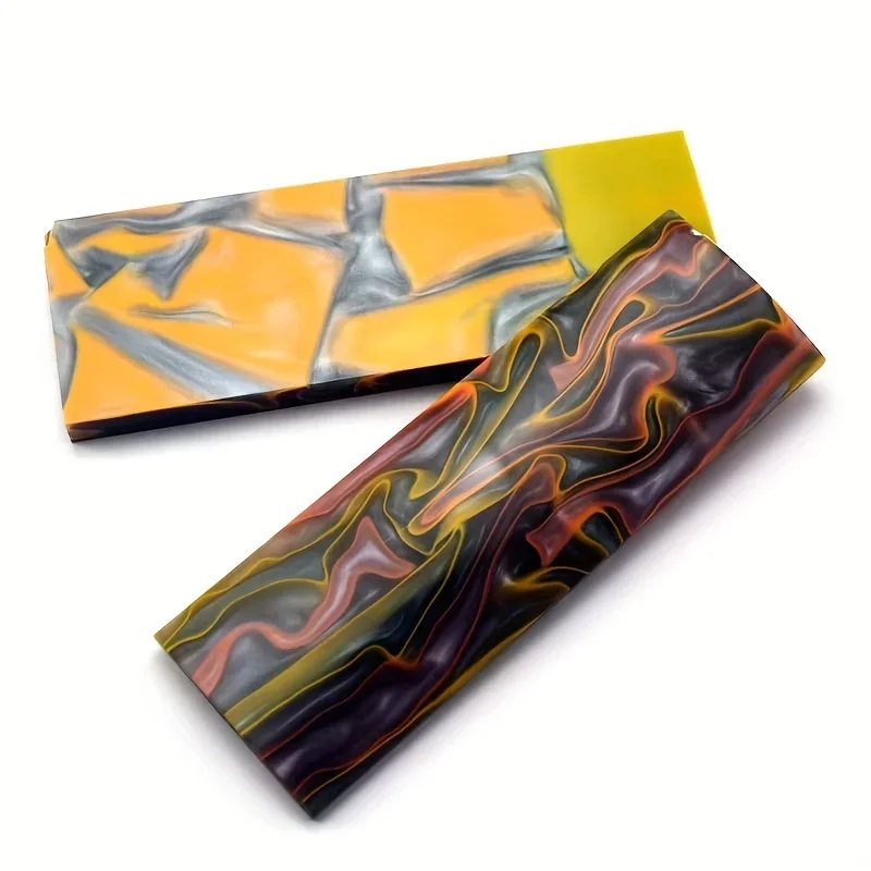 

1PC DIY Acrylic Outdoor Knife Handle Material Moire with Marble Design Handle Portable Tool