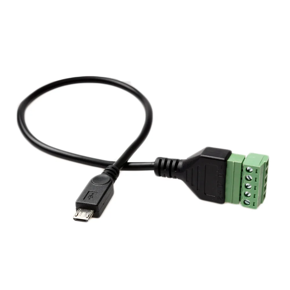 

USB 2.0 Female mini usb micro 5 Pin Bolt Screw Connector with Shield Terminal Plug Adapter Cable