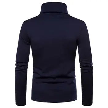 Autumn Winter Mens Turtleneck Sweaters Casual Thermal Long Sleeve Slim Fit Pullovers Stretch Basic Tops Sweatshirt Jumper TShirt 5