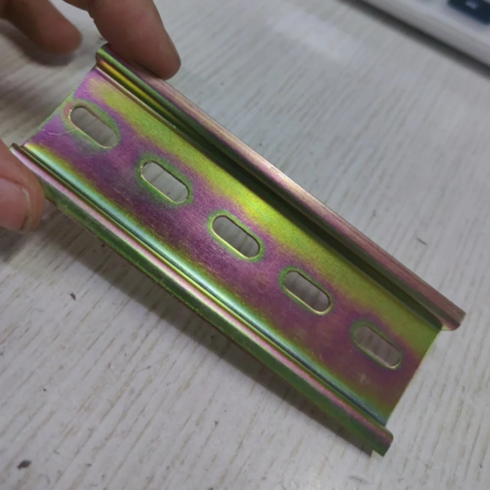 Slotted DIN Rail for Household Electrical Products 10cm50cm Length 35mm Width 7 5mm High Secure and Convenient