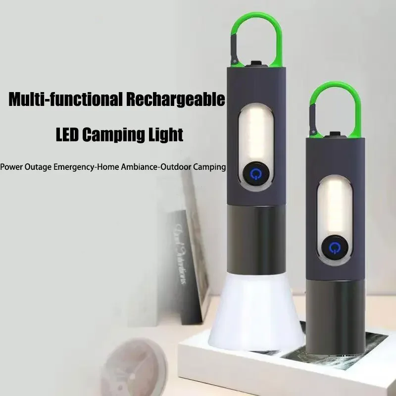 Strong Light Zoom LED Flashlight P50/White Laser Lighting Torch USB Rechargeable Lantern Outdoor Portable Camping Lamp with Hook