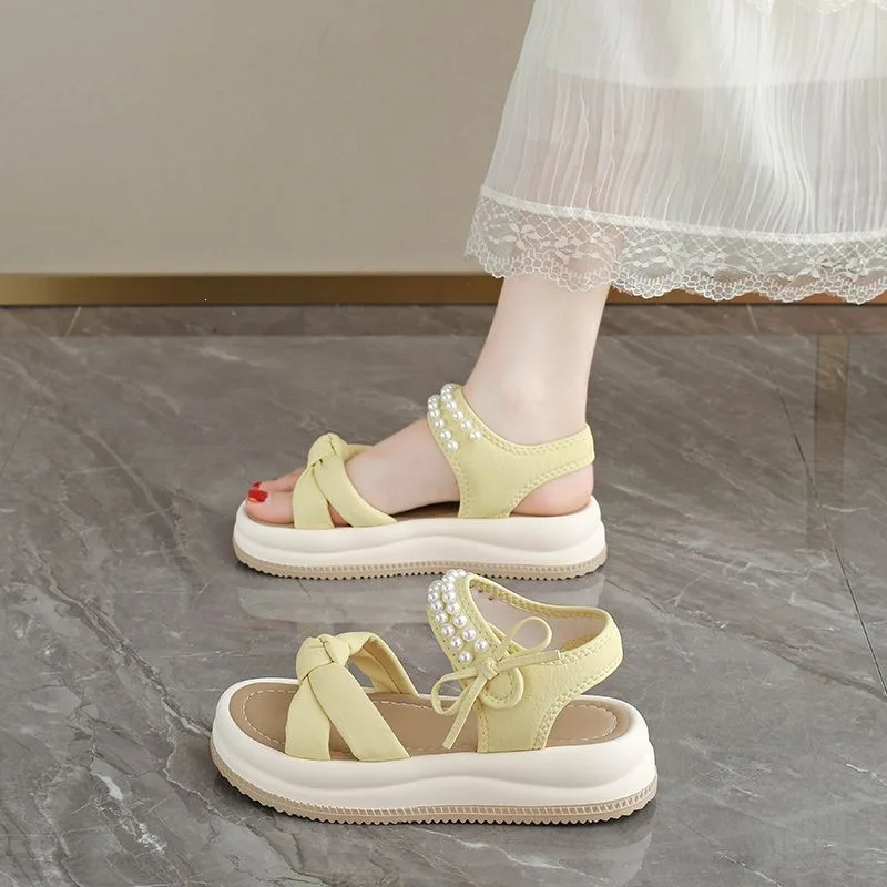 

Stunning Platform Sandals for Women Summer Comfort Meets Style with Butterfly Accents Perfect for Dresses and A Fairy-tale Look