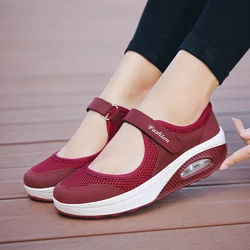 Scarpe da ginnastica leggere estive da donna scarpe sportive da corsa con cuscino d'aria da donna scarpe basse morbide in Velcro ad asciugatura rapida traspirante