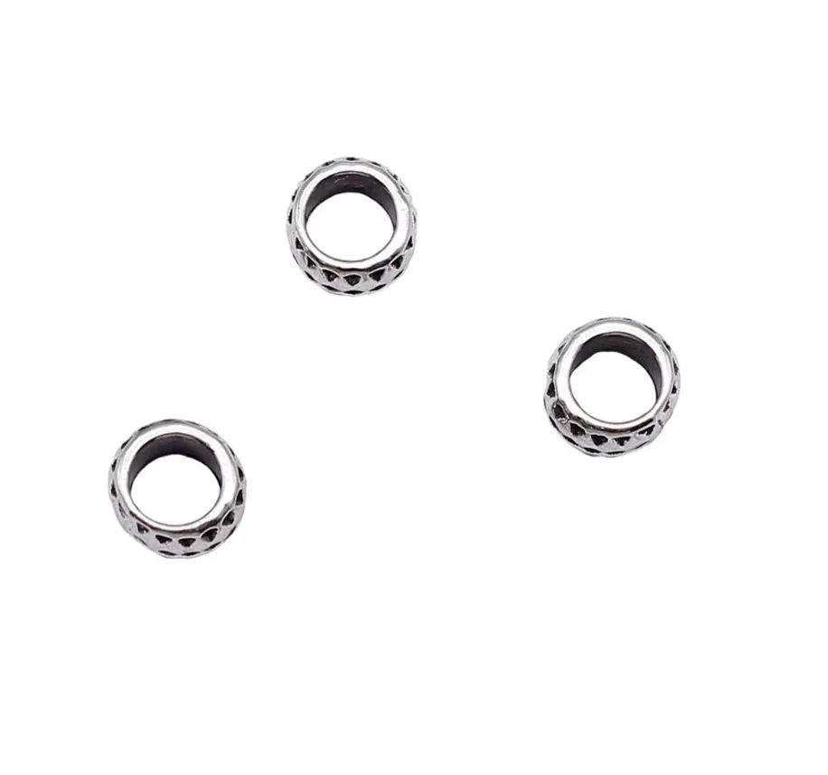

60pcs 7.5x7.5x4mm Zinc alloy metal tibetan silver plated bead T0557 for jewelry making