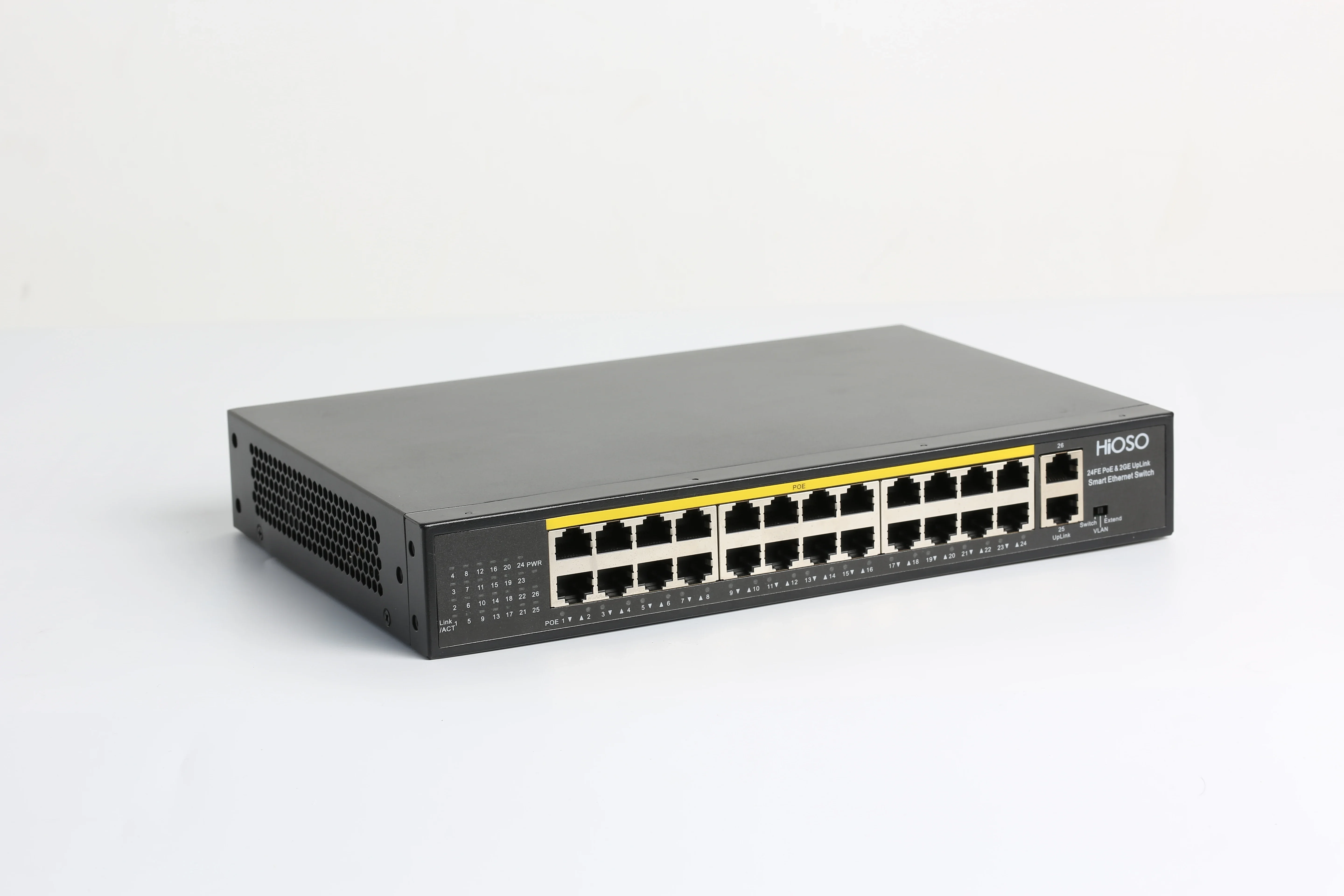 DC24V POE Switch 24 poe ports with 2 Rj45 uplinks port Poe Switch