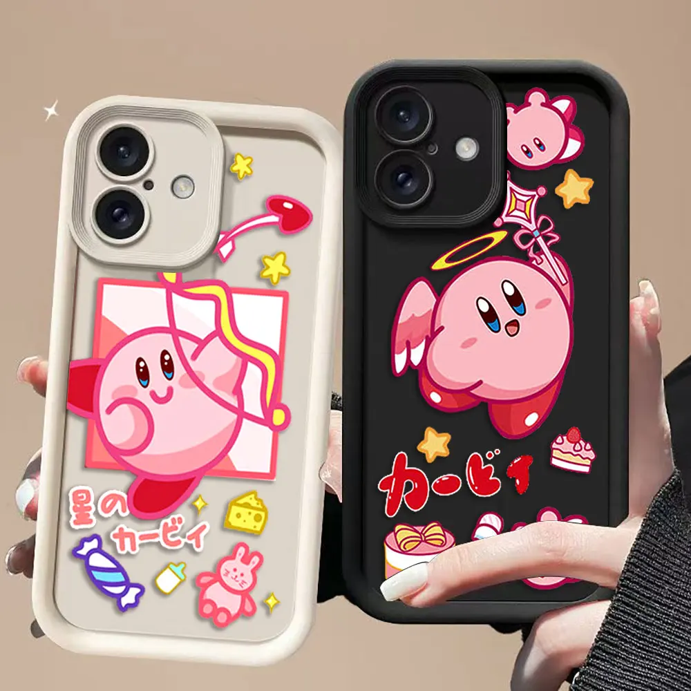 

Cartoon Pink K-Kirby Cover Phone Case For Samsung Galaxy F06 S20 S21 S22 S23 S24 FE S25 NOTE 20 PLUS ULTRA 3D Silicone Case Capa