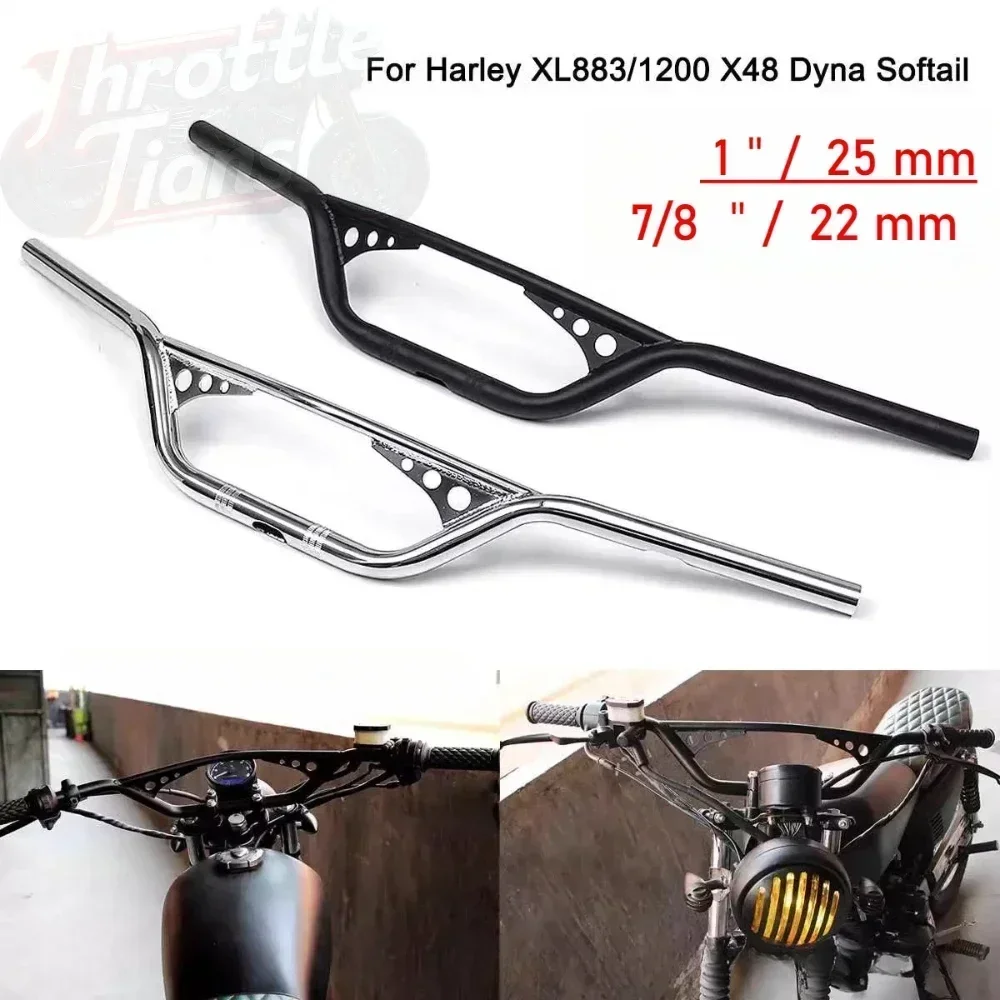 

7/8 ''22 мм 1 ''25 мм модифицированный руль в стиле ретро для Cafe Racer Sportster Chopper Bobber Fit Harley XL883 XL1200 X48 Dyna Softail