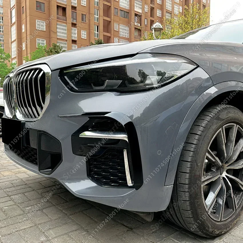 BMW X5 G05 M 스포츠 2019-2022용 2피스 프론트 범퍼 립 스포일러 사이드 스플리터 디퓨저 바디킷 튜닝 윈드 나이프 스티커 커버 썸네일 4
