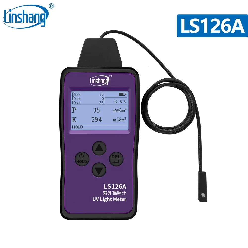 LS126A เรดิโอมิเตอร์รังสียูวียูวี LS125เครื่องวัดแสงยูวีสำหรับหลอดปรอทความดันสูงฆ่าเชื้อโรคในหลอดยูวีซีปริมาณพลังงาน