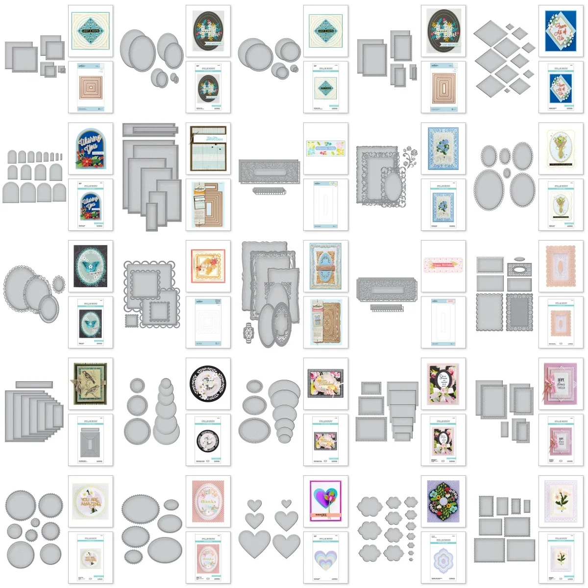 

Hearts Shape Collection Metal Cutting Dies Hot Foil For DIY Scrapbook Craft Decoration Embossing Template Supplies Greeting Card