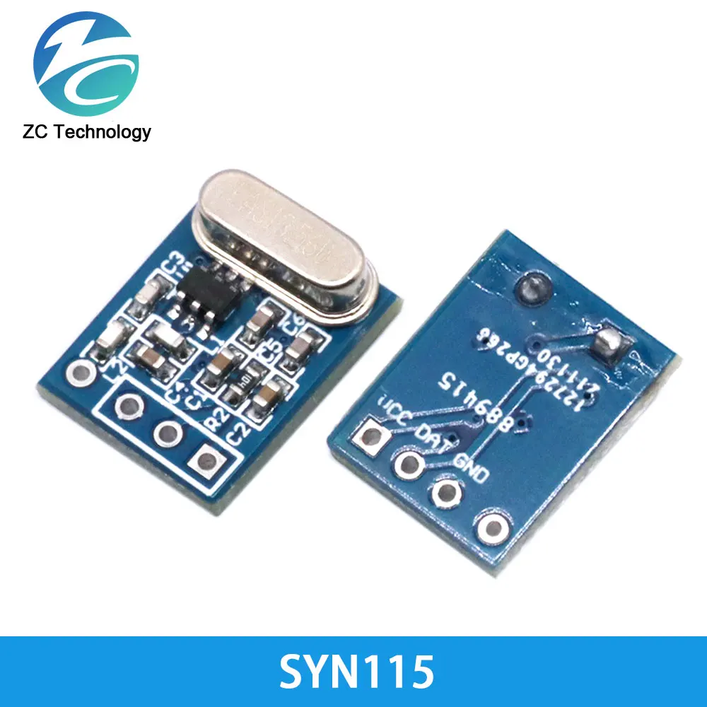 1Set 2Pcs 433MHZ Wireless Transmitter Receiver Board Module SYN115 SYN480R ASK/OOK Chip PCB for arduino