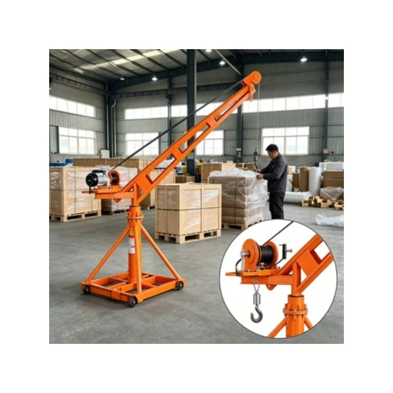Emergency-Stop Equipped Traveling Hoist – 500kg Electric Crane, Remote-Controlled Mobile Mini Lifting Unit for Safe Operations