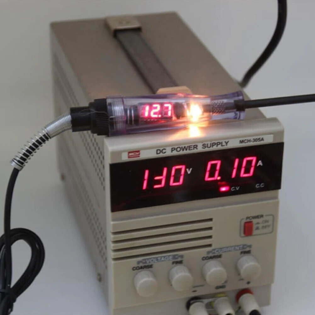 Auto Car Voltage Tester Pen with LED Indicator Light for 6V 12V 24V Electrical Circuit and Battery Diagnostics