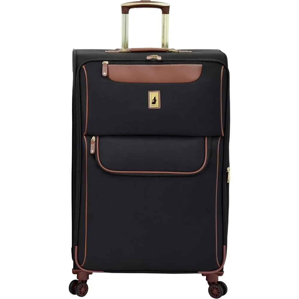 Luggage, High Density Woven Material with Faux Leather Trim. Convenient Top, Carry-on Luggage