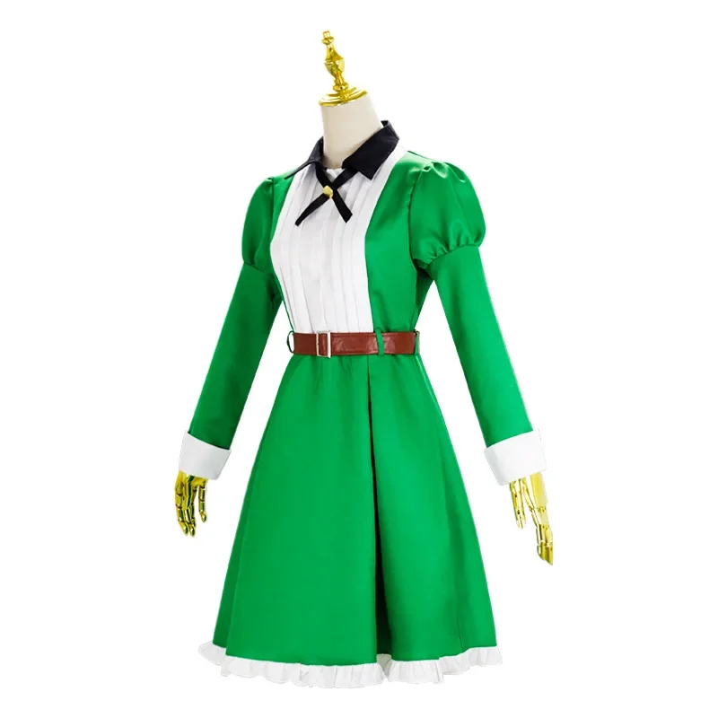 Anime Invented Inference Iwanaga Kotoko Cosplay Costume Women Green Princess Dress Hat Belt Uniform Suit Halloween Party Clothes