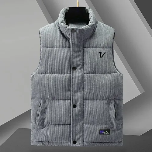 남성용 코듀로이 패딩 조끼, 두꺼운 골프 조끼, 따뜻한 캐주얼 코트, 골프 의류, 2024 가을, 겨울, 신상 