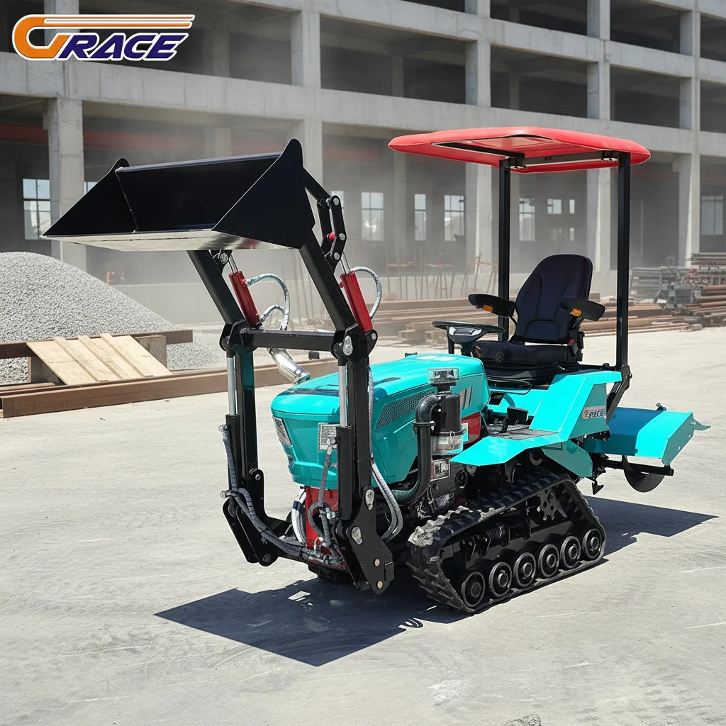 

Customize EPA 35HP Waterproof Crawler Tractor Multi Function Farm Track Tractor Loader Digger Plow