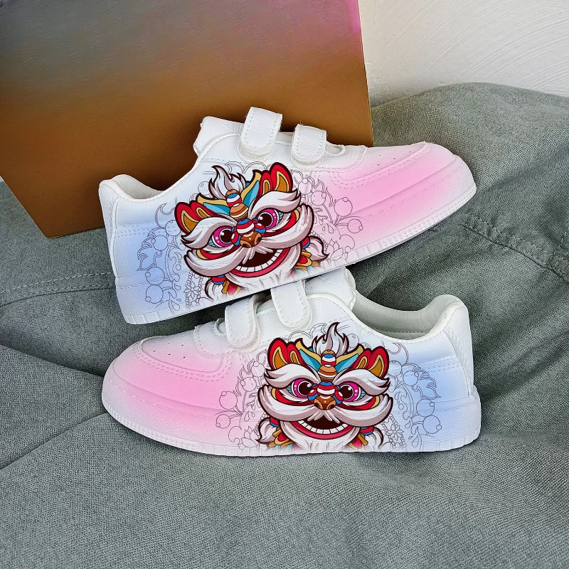 

New kids cartoon lion dance princess cute Casual shoes non-slip soft bottom sports shoes for child gift