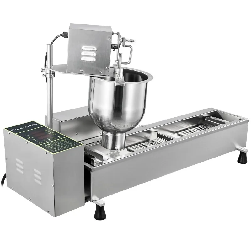 

WeWork Commercial Automatic Donut Making Single Row Auto Doughnut with 3 Sizes Molds 304 SS Auto Machine