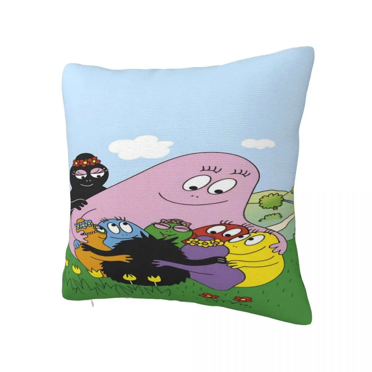Pillow Case Cute Cartoon B-B-Barbapapas Soft Pillow Cover Vintage Cushion Cover Printed Pillowcases For Wedding Party Home Decor