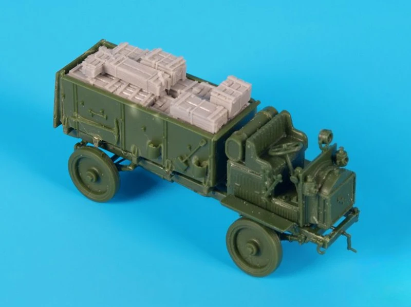 Modelo de resina fundida em escala 1/72, kit montado, conjunto de acessórios de caminhão FWD MODELO B (sem carro) desmontado e sem pintura