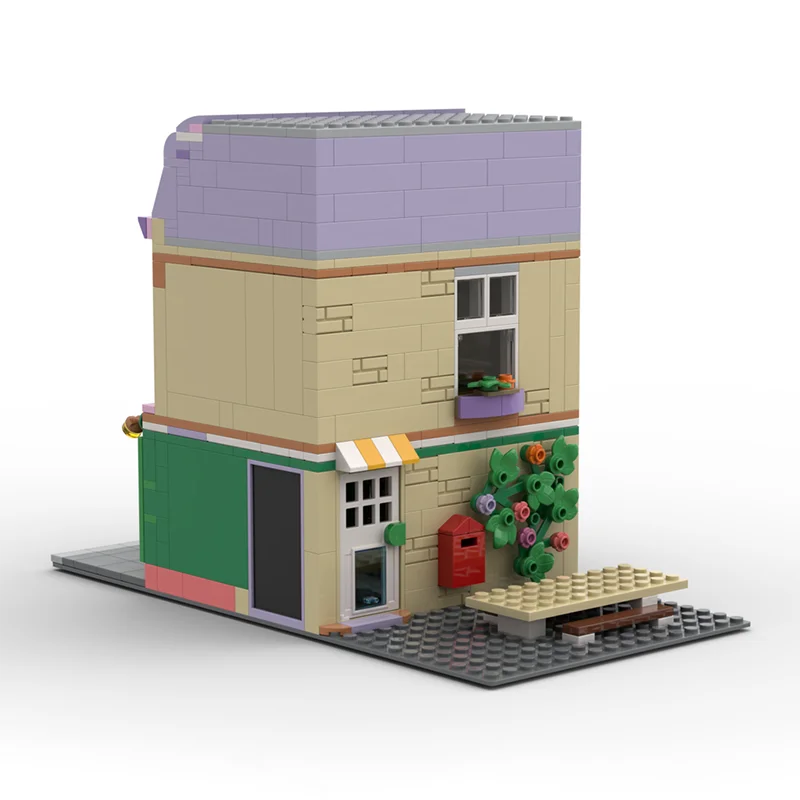 644 pz MOC Modulare Paesaggio Stradale Harmony Casa Modifica Set Modello Building block Architettura Regali Di Natale Giocattoli Per Bambini Mattoni